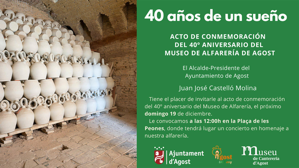 40 aniversario Museo Alfarería Agost